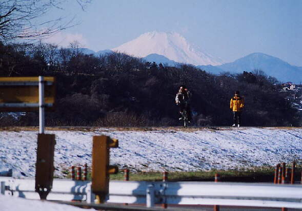 多摩川から富士山